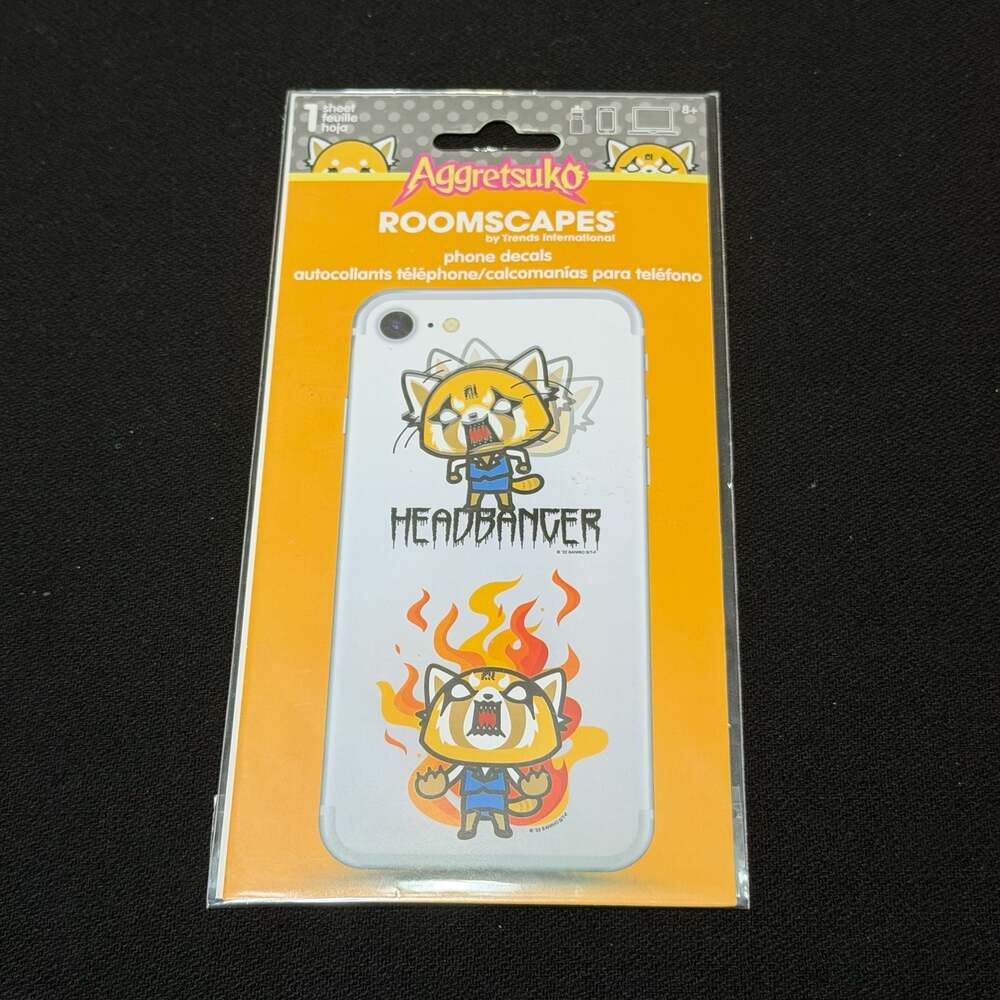 Aggretsuko Roomscapes by Trends International Phone Decals Headbanger